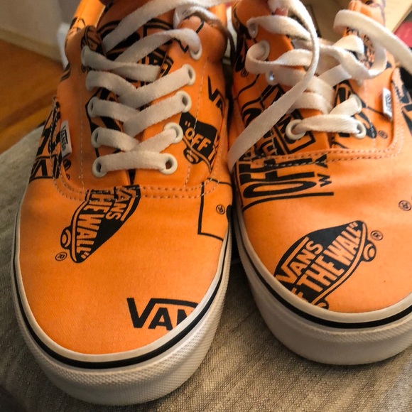 Vans Bold orange print sneakers.